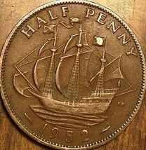 1952 Uk Great Britain Half Penny - £1.50 GBP