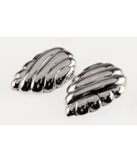Sterling Silver Clip-On Leaf Earrings Gorgeous - $125.92