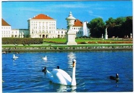 Munich Germany Postcard Castle Nymphenburg Swans - $2.05