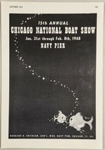 1947 Print Ad Chicago National Boat Show Navy Pier Chicago,Illinois in 1948 - £14.14 GBP