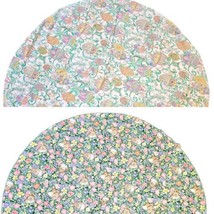 Vintage 90s Easter Round Tablecloths Rabbits Cloth 57&quot; Floral Eggs Sprin... - $38.53