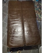 DARK BROWN LEATHER HIDE-A-BED OTTOMAN FOLD OUT BED FULL SIZE 6 FOOT NEW ... - $2,516.41 MXN