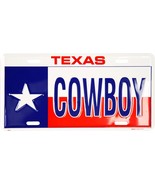 Texas Cowboy &quot;Don&#39;t mess with Texas&quot; Auto License Plate Tag made in usa - $6.88