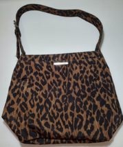 Jones New York Handbag Women Medium Nylon Leopard Folding TotePurse Shou... - £17.68 GBP