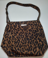 Jones New York Handbag Women Medium Nylon Leopard Folding TotePurse Shou... - £17.72 GBP