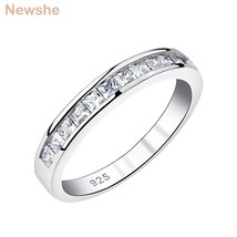 925 Sterling Silver Stackable Wedding Band For Women AAAAA Cubic Zirconia Eterni - £29.82 GBP