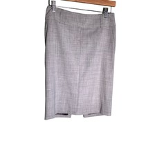 EXPRESS DESIGN STUDIO Womens Size 0 Gray Pencil Skirt Leopard Print Lining - £9.60 GBP