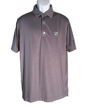 FJ FOOTJOY Men&#39;s Short Sleeve Button Down Golf Polo Shirt Gray Medium - $14.84
