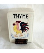 Vintage Fred Roberts Rooster Ceramic Thyme Apothecary Replacement Jar Japan - $10.81 CAD