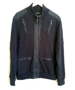 Men&#39;s Private Member Full Zip Sport Fleece Fashion Jacket Navy Blue Size: L - £11.43 GBP