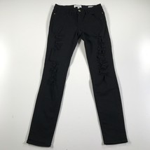 Frame Denim Womens 27 Jeans Black Le Skinny De Jeanne Fitted Distressed ... - £25.53 GBP