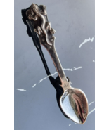 VINTAGE 925 STERLING SILVER LIZARD BABY SPOON BROOCH - $36.47