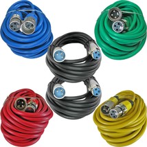 6 25Ft Foot Colored 3Pin Male To Female Xlr Mic Microphone Extension Cab... - £71.93 GBP