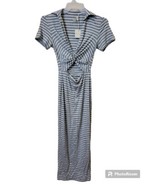 NEW Size S Cut out Favorite Daughter Grey/White Twist Stripe Dress FE6CT... - $73.04 CAD