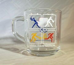 Vintage 1984 McDonalds Olympics Los Angeles Mug Clear Glass - £7.11 GBP