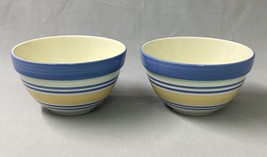 Pfaltzgraff Summer Breeze Striped Cereal or Soup Bowl Set of 2 - $17.72