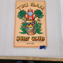 Tiki bar lounge surf beach club steel metal sign - £70.39 GBP