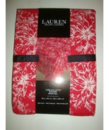 New LAUREN Ralph Lauren 60 x 104&quot; Tablecloth Red with White Winter Poins... - $67.39 CAD