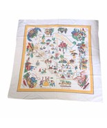 Vintage Mid Century California Printed Souvenir Tablecloth 50s 60s Disne... - $48.49 CAD
