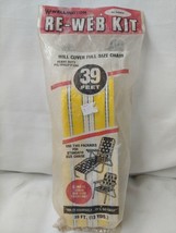 Vintage Wellington Re-Web Kit 39 Ft  NOS Yellow, White, &amp; Black Stripe USA Made - £6.78 GBP