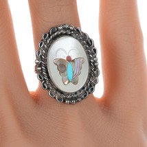 sz6.75 Vintage Silver Zuni butterfly ring - £72.65 GBP