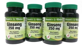 ( LOT 4 ) GINSENG 250 mg EnergyStaminaBooster Men &amp; Women 30Tablets/Bottle - £12.45 GBP
