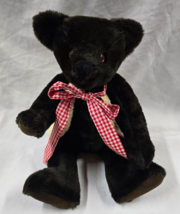 16&quot; Dark Brown Stuffed Plush Fully Jointed Teddy Bear Suede Paws Sherpa ... - $24.74