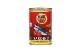 Family Sardines In Tomato Sauce Chili Added Small 5.5 Can (Pack Of 10) - $59.39