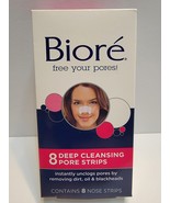 New Biore Deep Cleansing Pore Strips Removes Dirt Oil &amp; Blackheads 8 Cou... - $2.71 CAD