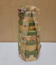 Vintage Stacked Faux Storage Christmas Gift Boxes 15&quot; - £15.59 GBP