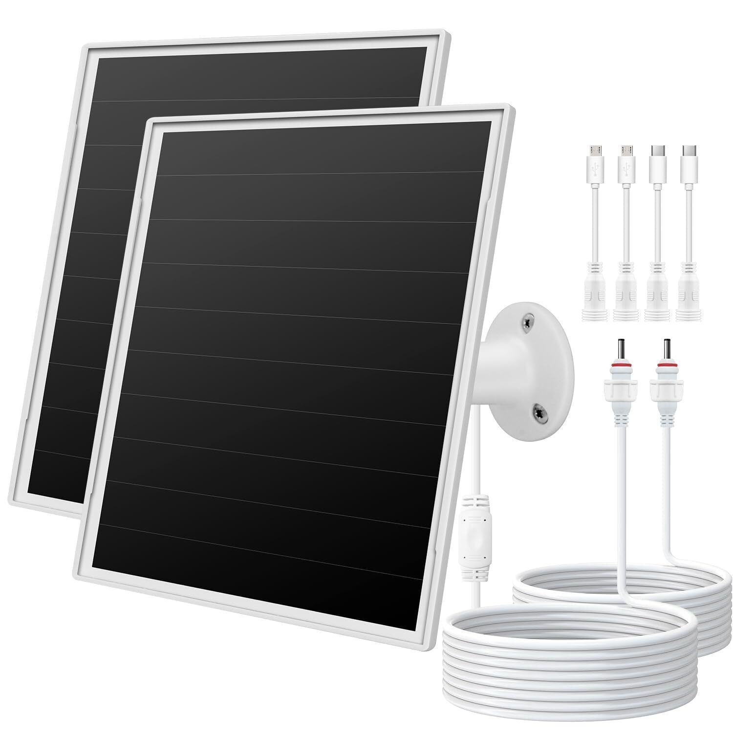 8W Solar Panel Charger for Outdoor Security Cameras with Micro USB/USB-C... - $68.58