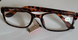 Plastic Framed Reading Eye Glasses ~ Tortoise Frame ~ +3.50 Strength ~ K7 - $20.00