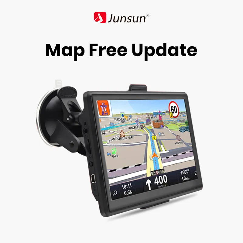 Junsun D100 Car GPS Navigation 7 Inch Touch Screen 256M+8G FM Voice Prompts - £80.56 GBP+