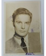 Louis Jourdan Vintage Damaged Signed Sepia Photo  - £11.38 GBP