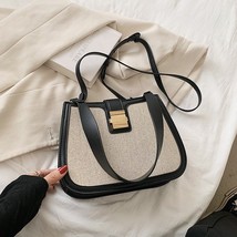 Retro Contrast Color Autumn New Women&#39;s Bag Female Handbags 2022 Simple Small Sq - £25.35 GBP
