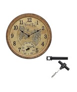 Taylor Precision Products 5253897 14-In. Wine Time Poly Resin Clock and ... - $90.54