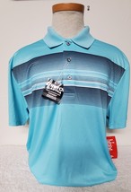 M- Pga Tour PVKSB048MM &#39;pro Series&#39; Athletic Fit Polyna (Blue) Polo Shirt 42&quot; - £18.14 GBP