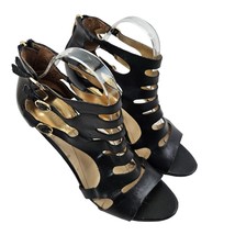 Marc Fisher Heels Womens Size 9.5M Black Stiletto Sandals Strappy Dress ... - £19.55 GBP