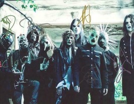 * Slipknot Full Band Signed Photo 8X10 Rp Autographed Joey Jordison Corey Taylor - £15.02 GBP