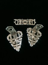  Vintage 30s Art Deco rhinestone duette (brooch and fur clips) image 5