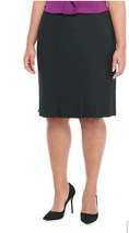  The Limited 24W  Blended Stretch Fabric  Lined Box Pleat Pencil Skirt B... - $17.81