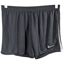Womens Nike Black Running Shorts Size Medium DRI-FIT Drawstring White St... - $25.06
