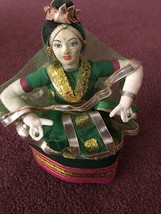 Vintage ~ Sabra ~ Handmade Doll ~ Folk Art Woman ~ Traditional Dress ~ India - £22.41 GBP