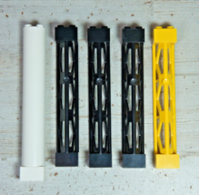 Lot LEGO Support Pillars 6168c01 White Lattice Tower Girder Black Yellow... - $9.49