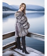 Alpine Siren - Silver Fox Long Jacket Stroller Length Fast Shipping - $12,963.98 MXN