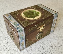 Green Man Celtic Themed Wooden Trinket Box 2 - £9.83 GBP