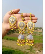 Top Quality Bollywood Fashion Bridal Tikka Dangle Earrings B0029 - $50.49