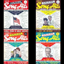 Song Hits Lyric Magazines Lot of 4 1944 - 45 Benny Goodman Kay Kyser Pat... - £8.12 GBP