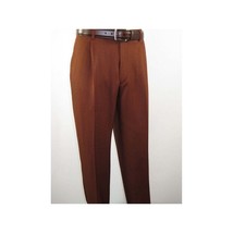 Men 2pc Walking Leisure Suit Short Sleeves By DREAMS 256-12 Solid Cognac image 2