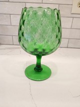 Vintage Empoli Brandy Snifter Large Emerald Green MCM Excellent  Condition 8 1/4 - $20.00